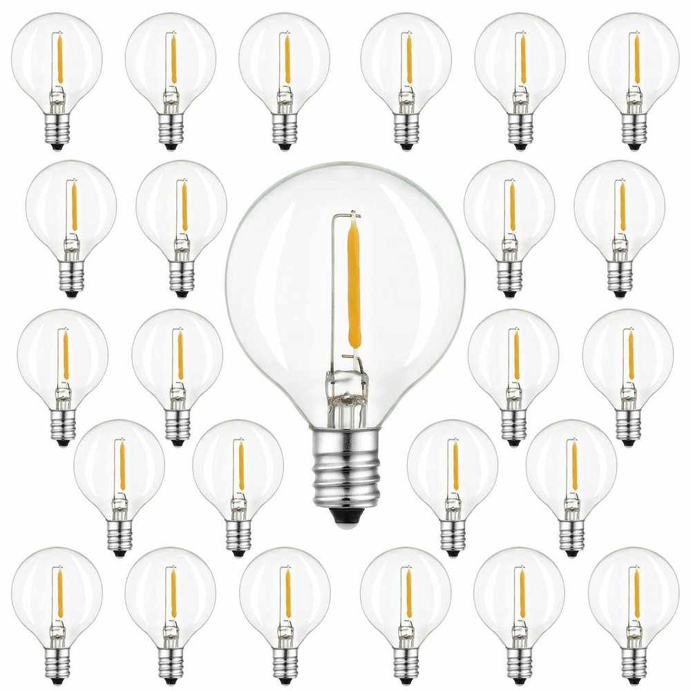 Clear G40 Globe LED Bulbs Dimmable for Outdoor String Light Bulbs Replacement