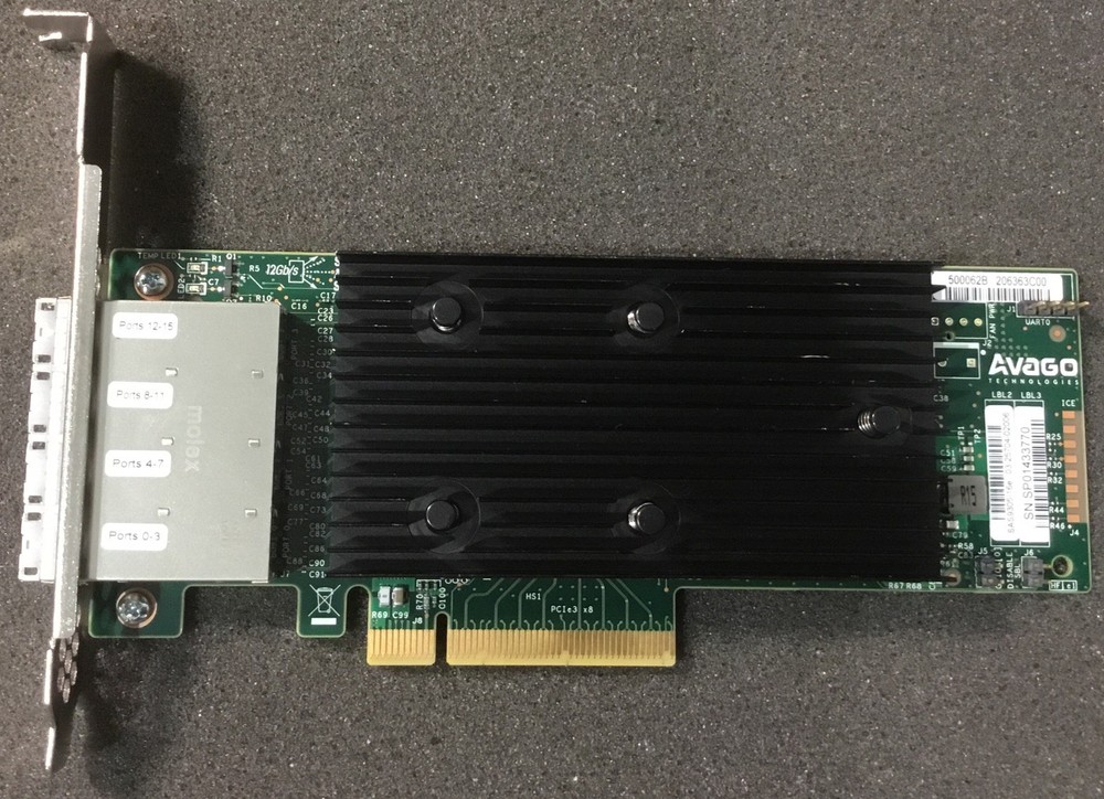 Avago Broadcom LSI 9305-16e SAS HBA Controller