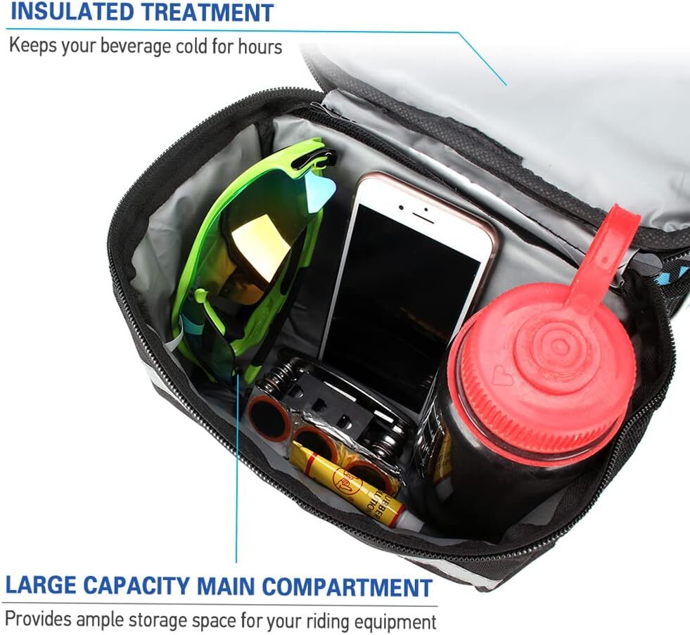 Bike Basket Bag Large Capacity Bike Handlebar Bag Detachable Bicycle Frame Pouch