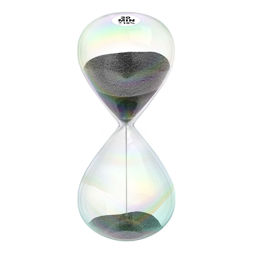 20 Minute Sand Timer Hourglass, Sand Clock with Simple Biloba Puff Design,Rel...
