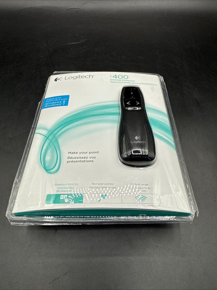 Logitech New R400 Presenter Remote Control and Laser Pointer 910-001354