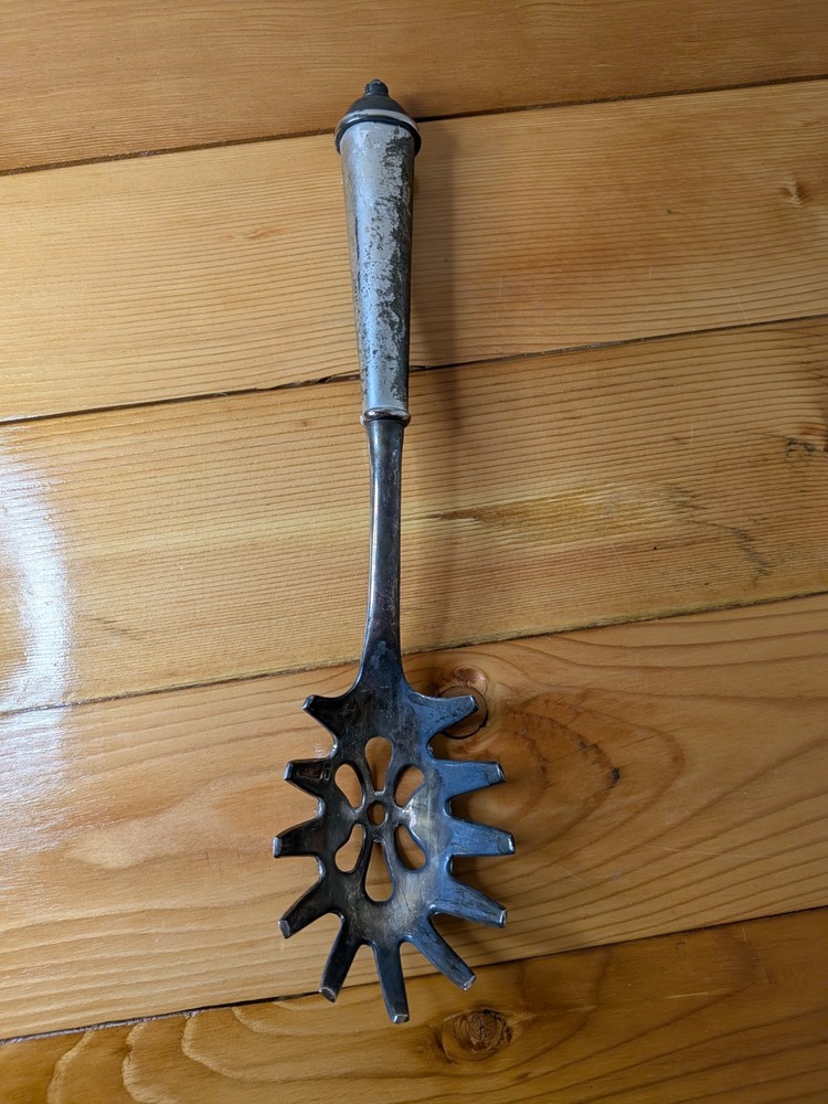 Vintage Towle Silversmiths Silverplate Pasta Server Spaghetti Fork Claw Scoop