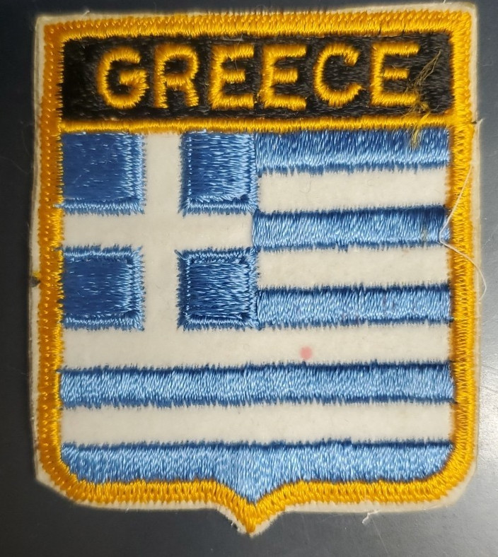 Vintage Greece Sew on Patch 2.5" x 3"