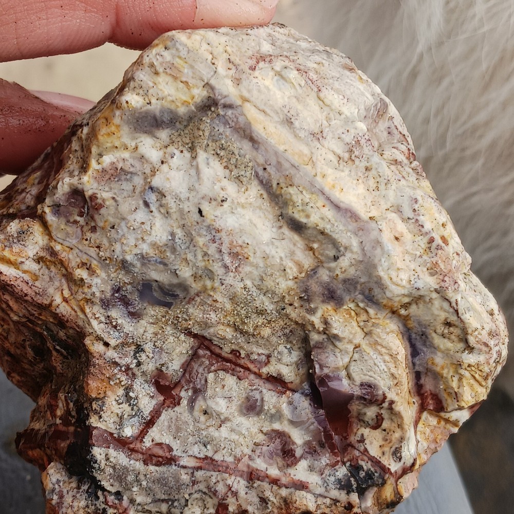 Highly Silicated Lithium Based Tiffany Stone Silicious Purple Agate
