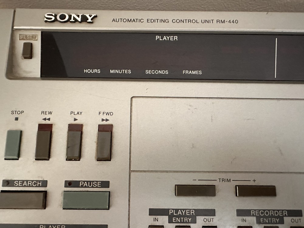 SONY Model RM-440 - Professional Video Automatic Editing Control Unit
