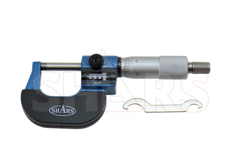 Shars 0- 1" DIGITAL READOUT DIGIT COUTNER OUTISDE MICROMETER 0.0001" CARBIDE P}