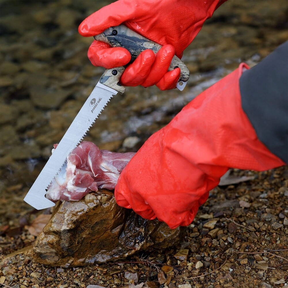 Outdoor Hunting Field Dressing Kit Caping Knife Wood & Bone Saw Gut Hook Skinner