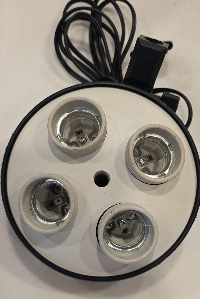 LS Photo Studio 4-Socket Light Head E27 Mount for Photography Video Lighting