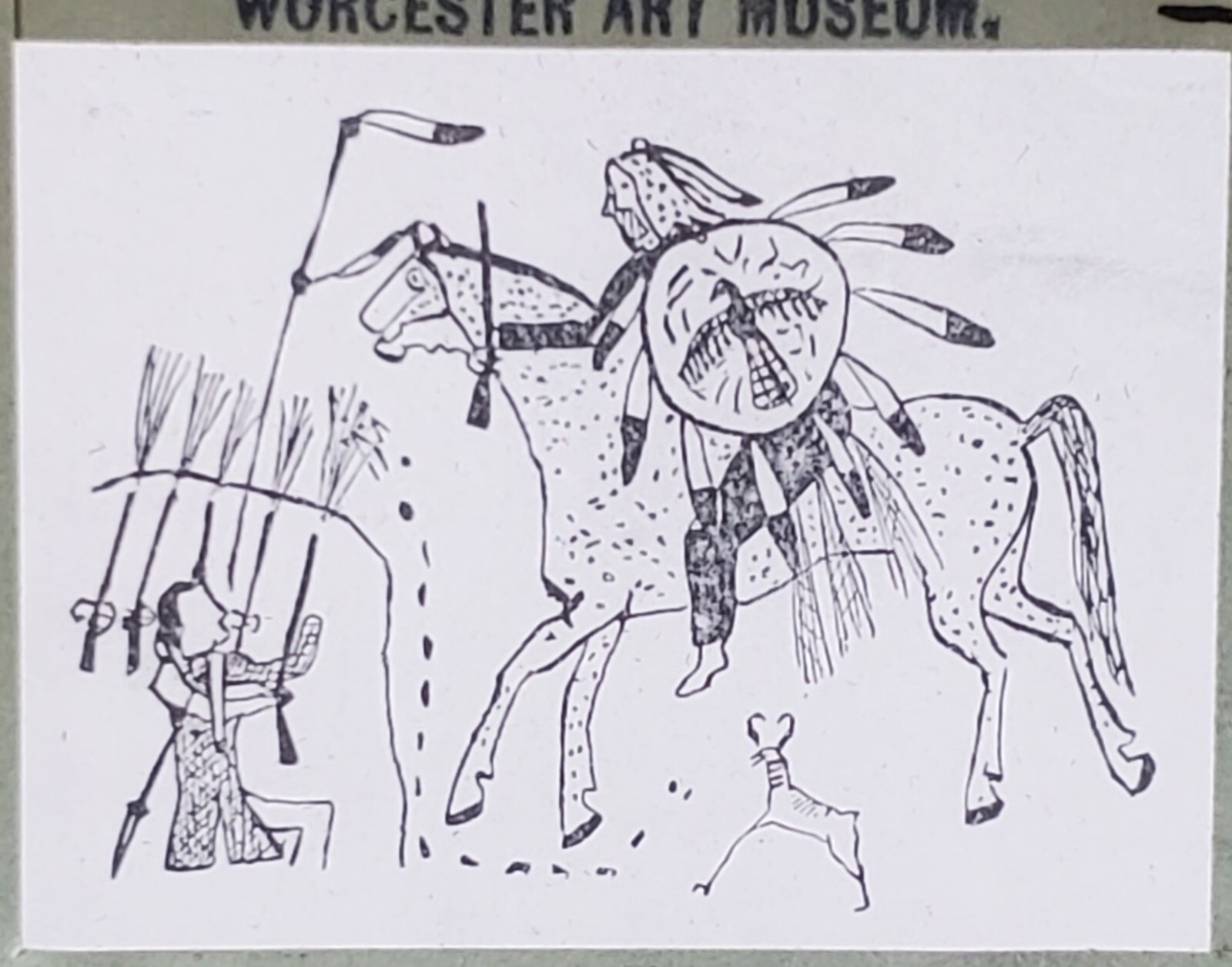 Picture Writing, Victory of Dakota Chief, Magic Lantern Glass Slide