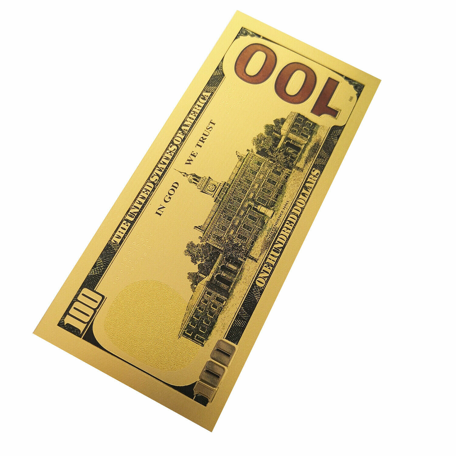 24K Gold Plated Foil $100 Dollar Bill Collectible Novelty Note