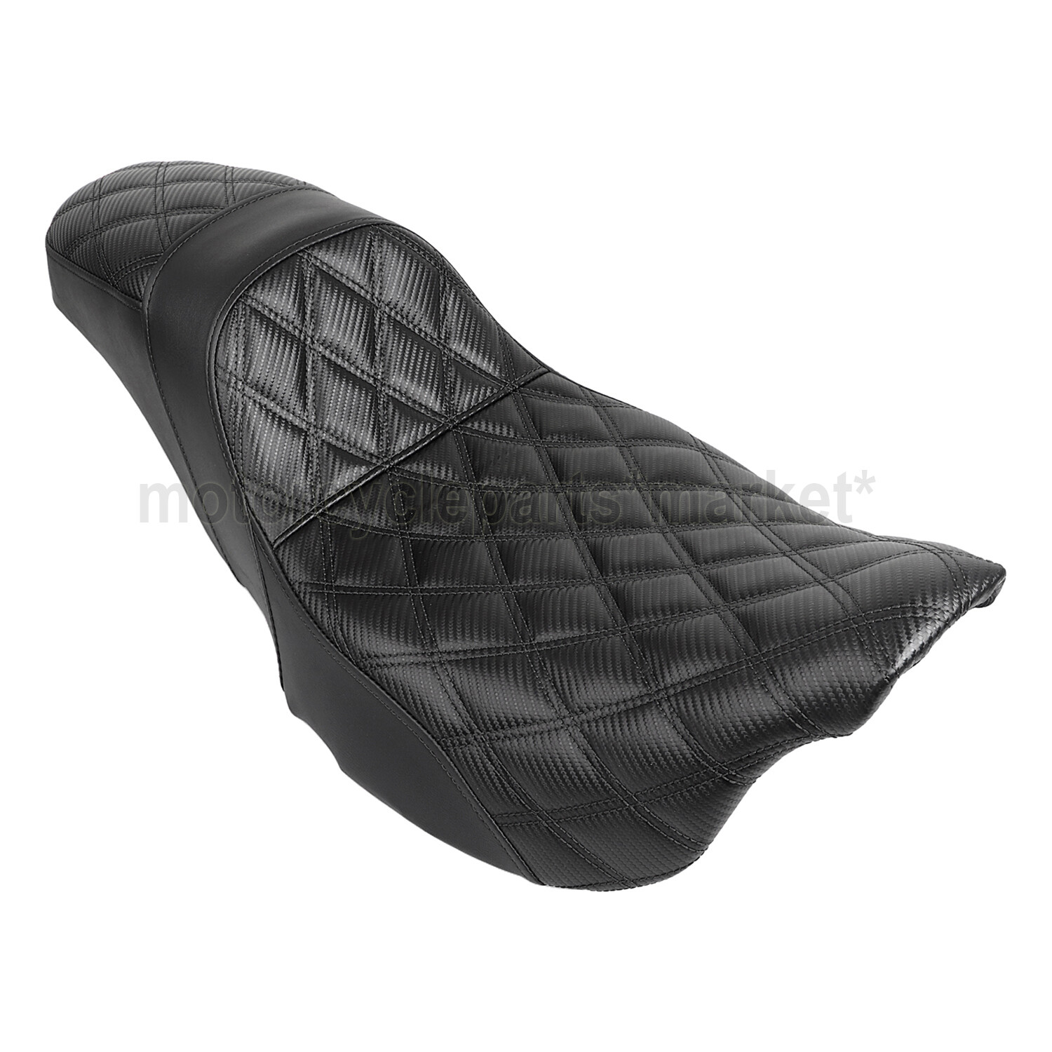 Step-Up Lattice Stitch Seat For Harley 2008-2023 Electra Road Street Glide Black
