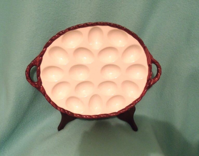 Deviled Egg Ceramic Serving Basket