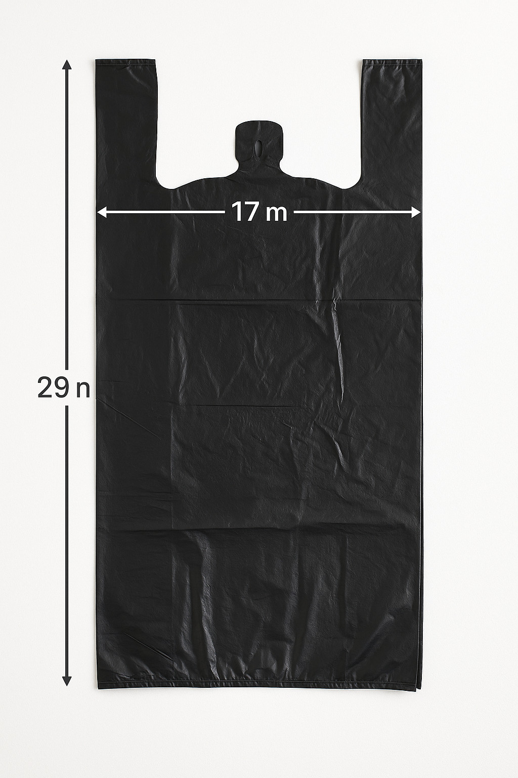 Black Heavy Duty T-Shirt Bags 17x8x29 Extra Large Grocery Retail Bags Bulk
