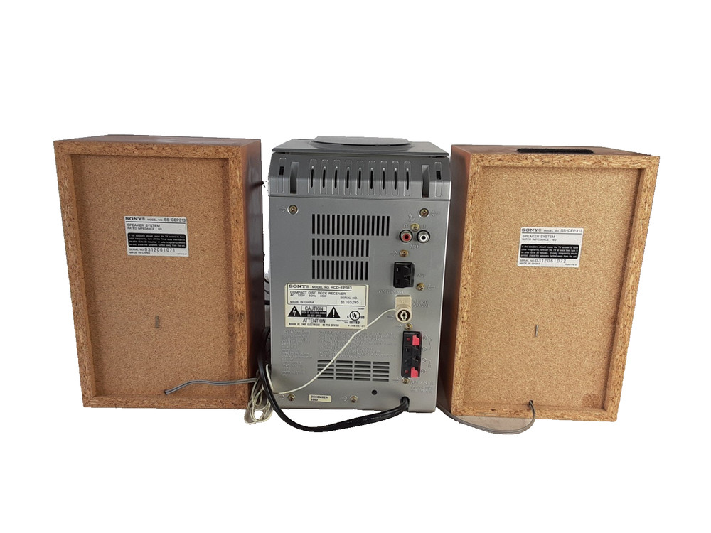 Sony Compact Disc Deck Receiver HCD-EP313 with Speaker System SS-CEP313-UNTESTED