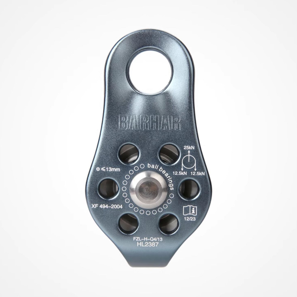 Fixed Micro Single Pulley 25kN Rope Wire Rigging Rescue Hauling Device