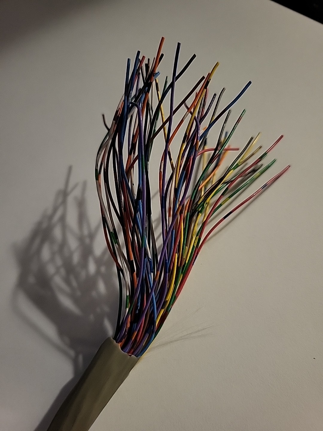 3 Feet fifty strands Of Multi colored Telephone Wire For Crafting