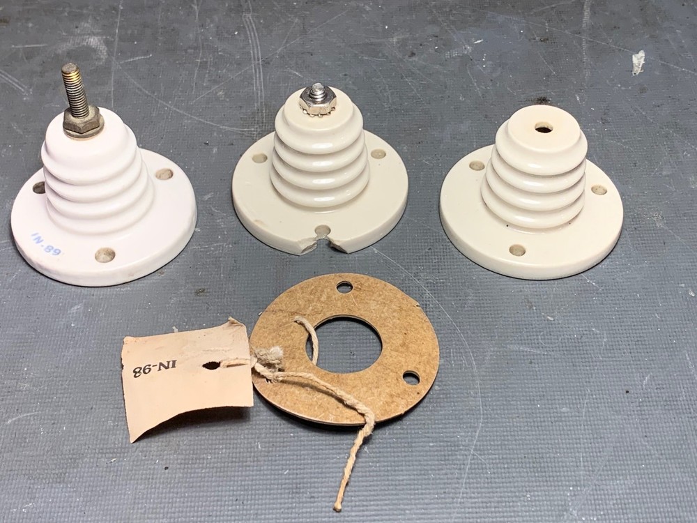 3  PORCELAIN BEEHIVE RADIO INSULATORS, NEW OLD STOCK,1929 TRANSMITTER, FREE SHIP