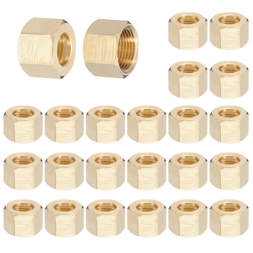 3/8" Brass Compression Nut,100Pcs Brass Compression Fitting Plumbing System