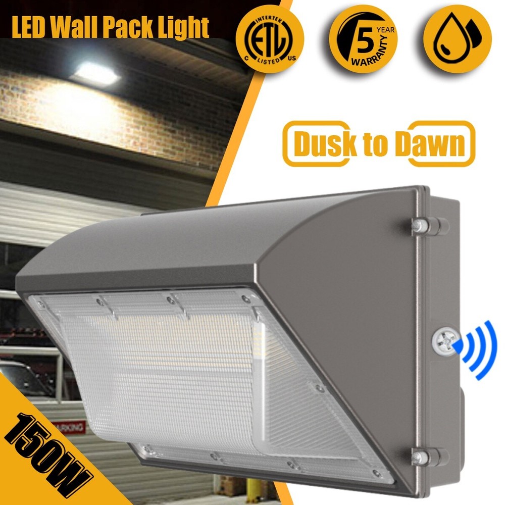 150 Watts LED Wall Pack Light Replace 600/800W Outdoor Security Wall Pack Lights