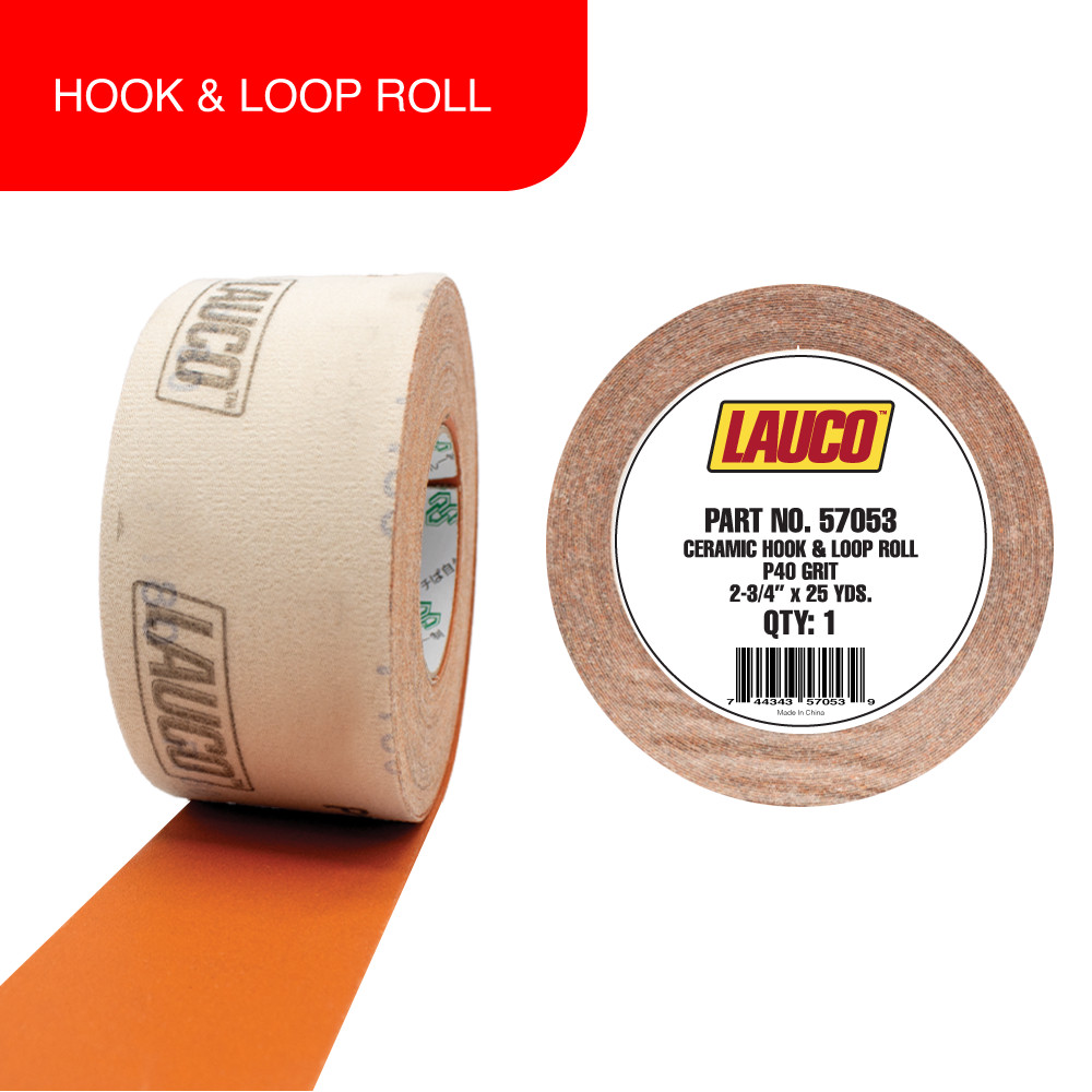 Premium Ceramic Grain Sanding Paper, Hook & Loop Sandpaper Roll 2.75” x 25 Yard