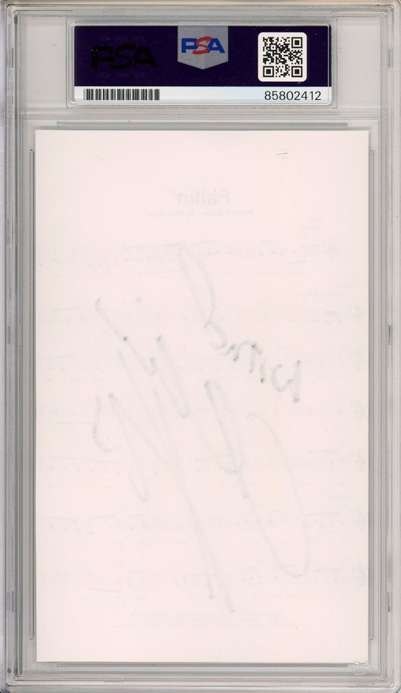 Alicia Keys SIGNED Fallin' Lyric Piano Sheet Music PSA DNA COA AUTOGRAPH