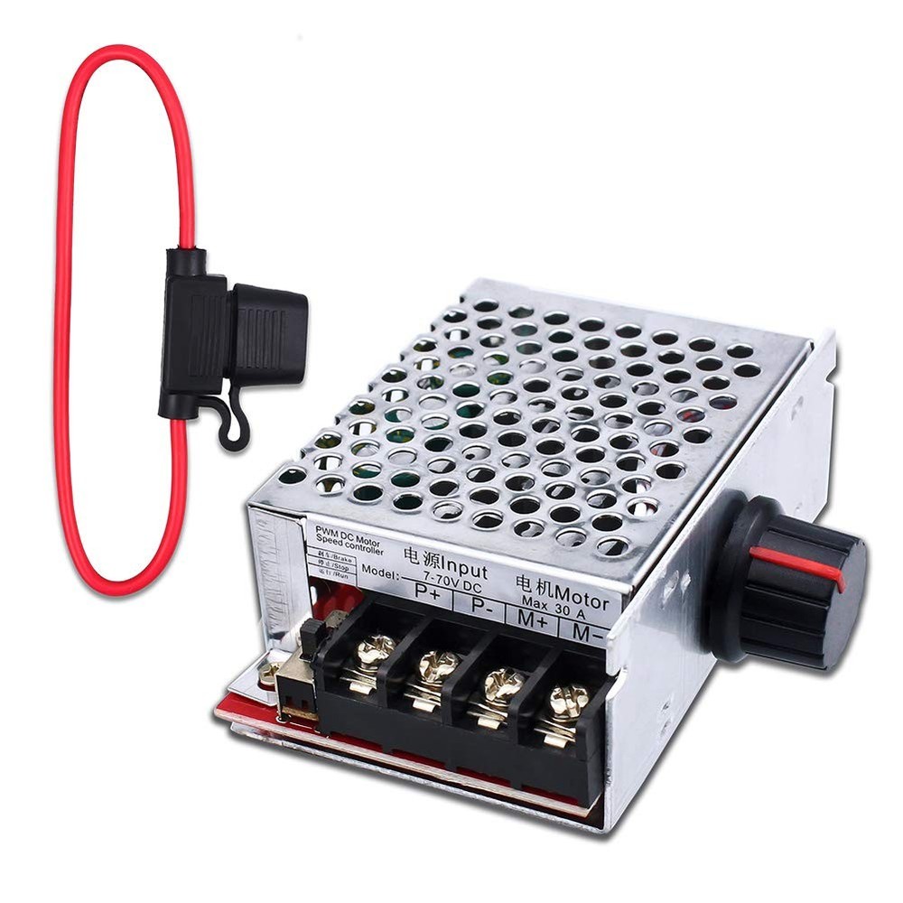 KeeYees 7-70V 30A PWM DC Motor Speed Controller Switch Control 12V 24V silver