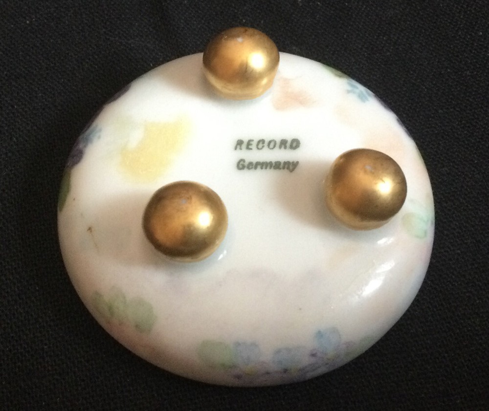 Record Germany Round Footed Open Salt Cellar - 2" diameter