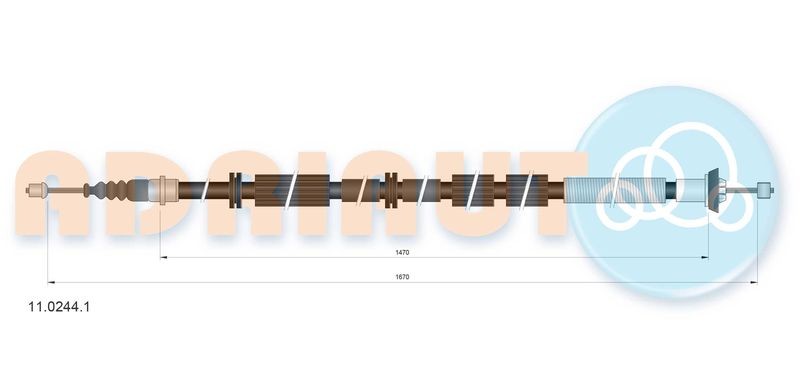 Cable Pull, parking brake ADRIAUTO 11.0244.1