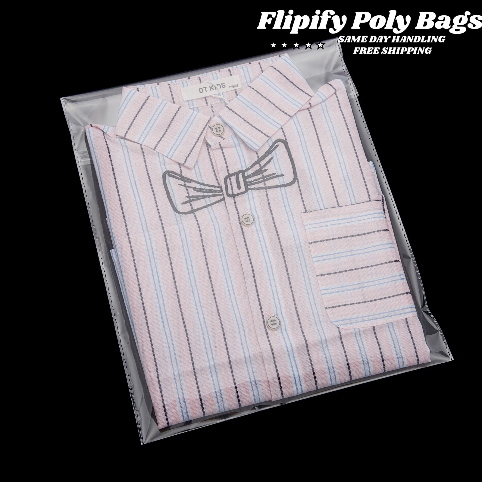 Poly Bags Suffocation Warning Clear 1.5 mil Merchandise Apparel for Amazon