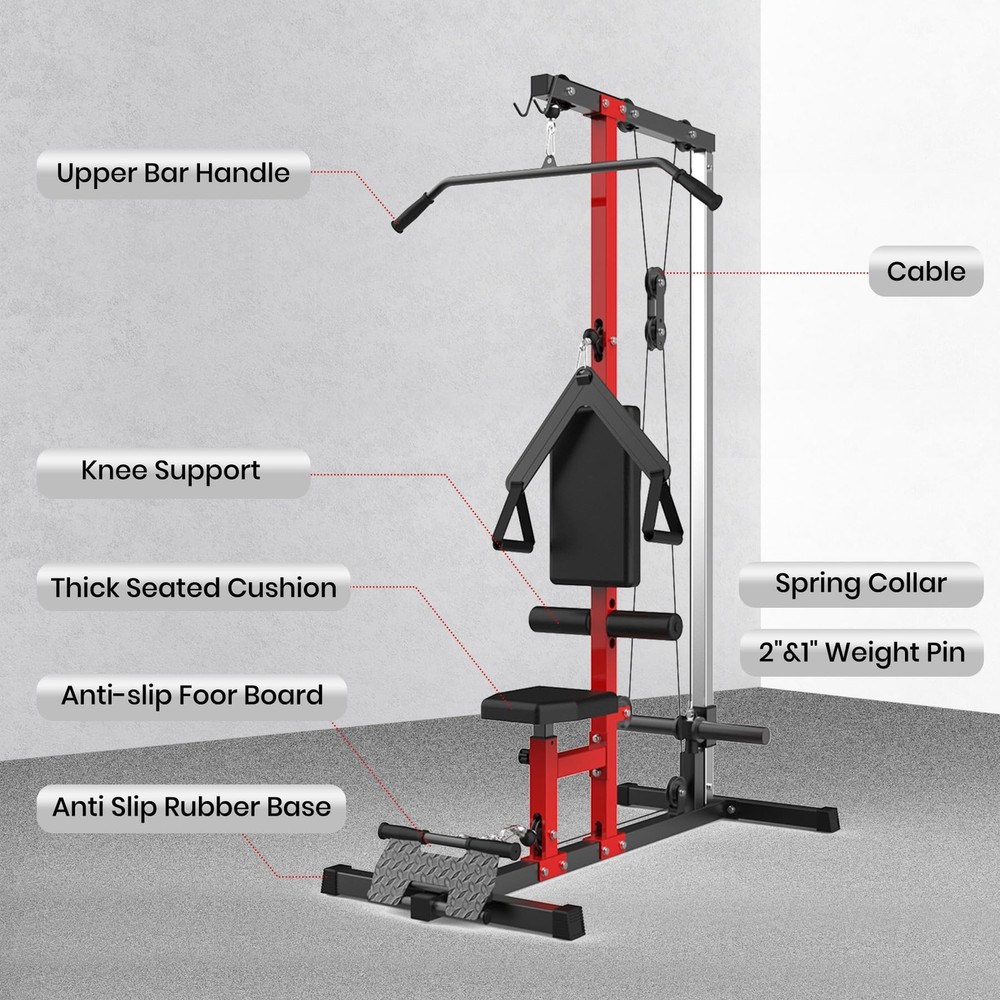LAT Power Cable Machine LAT Pulldown Machine Training w/High/Low Pulley Station