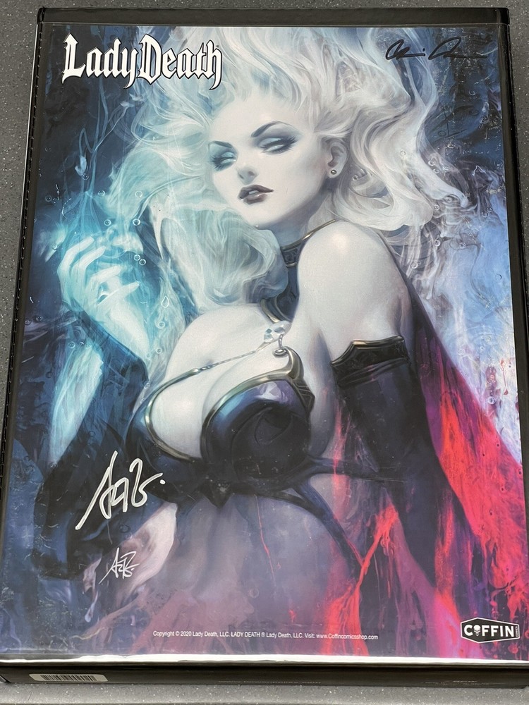 Lady Death hard box comic protector signed by Artgerm