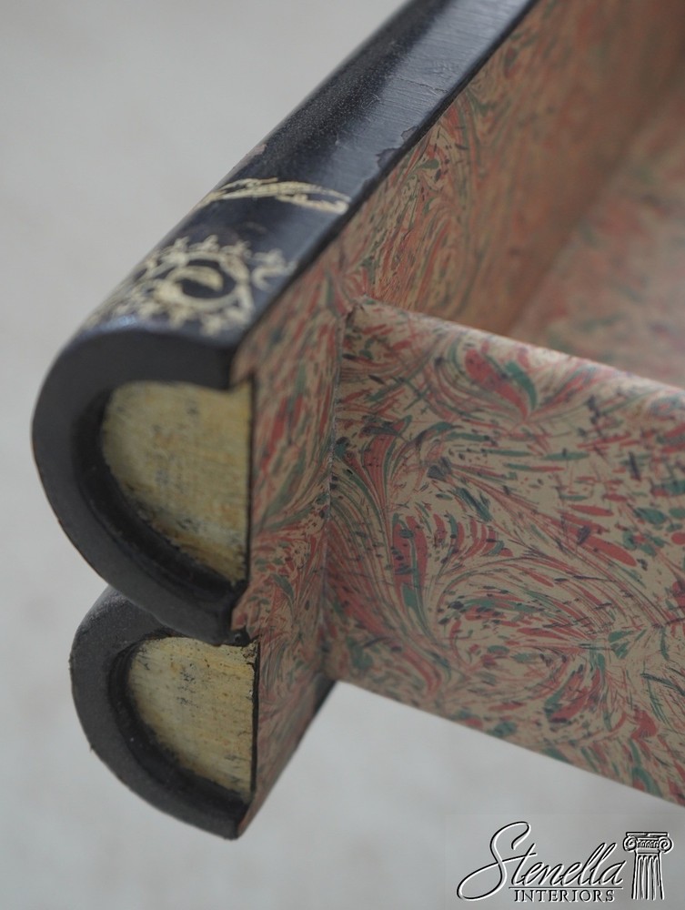 LF72134: MAITLAND SMITH Leather Wrapped 7 Drawer Console Sofa Table