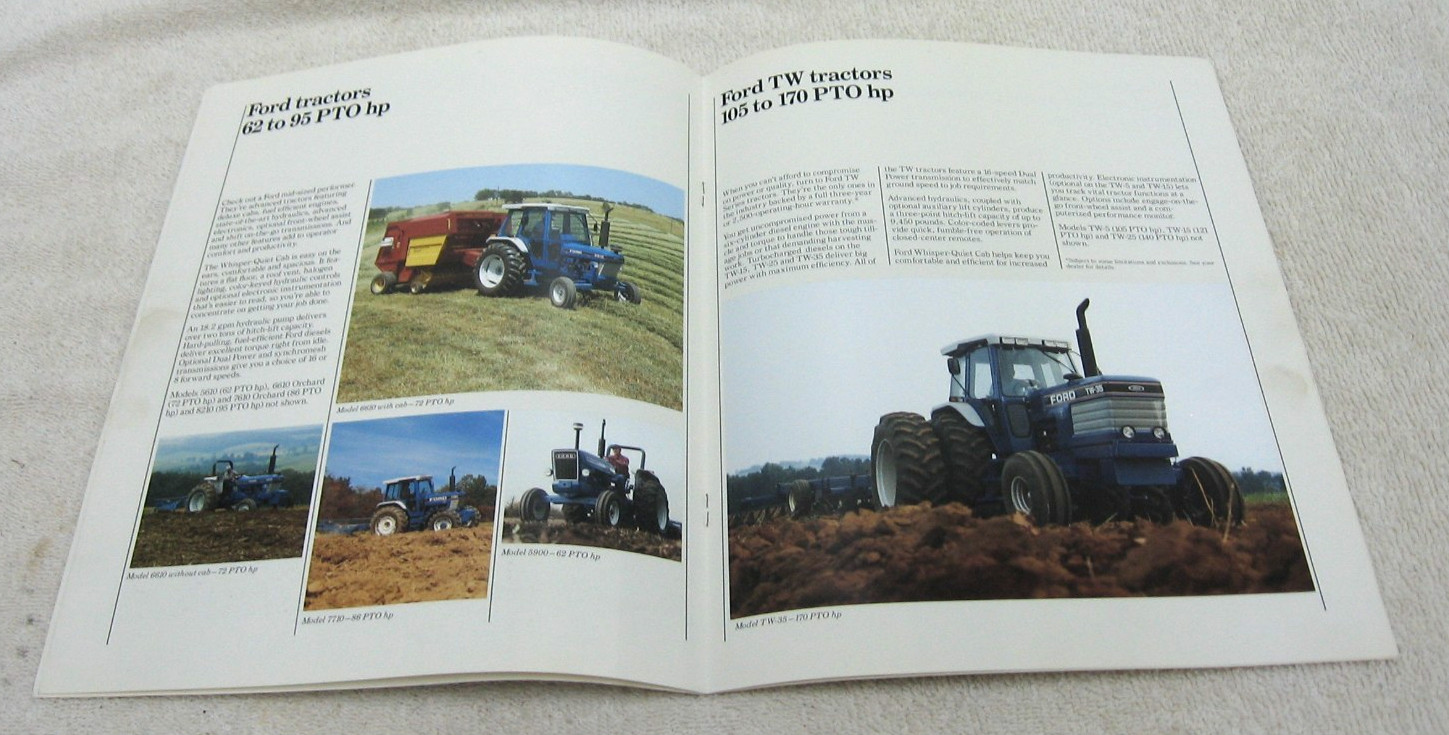 VINTAGE FORD VERSATILE TRACTOR BUYERS GUIDE 12.5 HP-470HP BROCHURE TW35 846 876