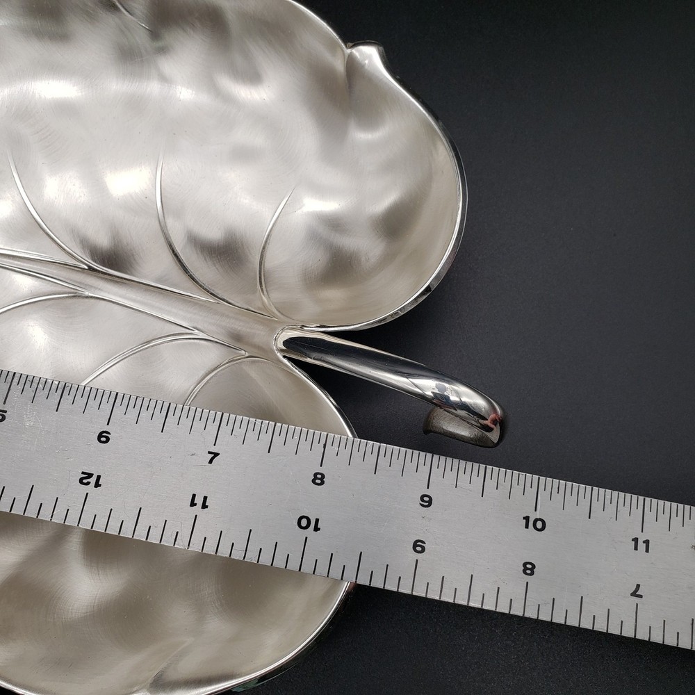 Ikora Silverplate Caravelle Leaf Candy Dish Tarnish Resistant Vintage Unused