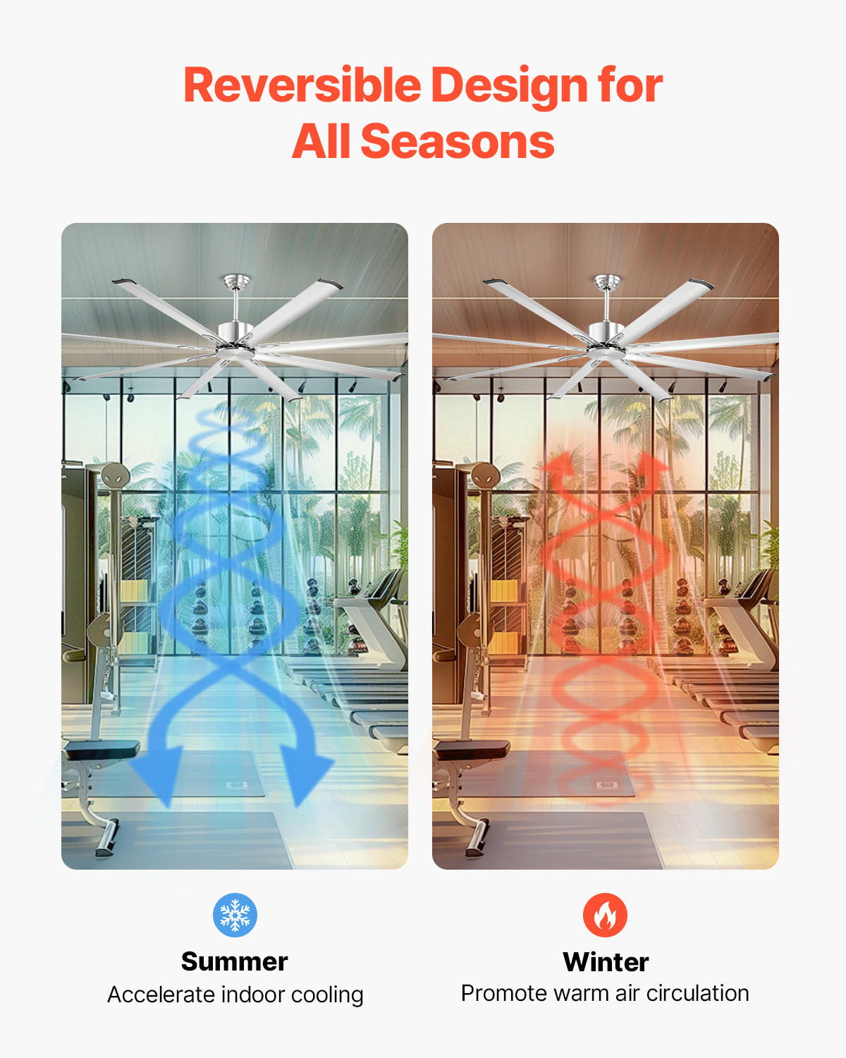 84" Aluminum Ceiling Fan No Light Remote Control Reversible Motor Brushed Nickel