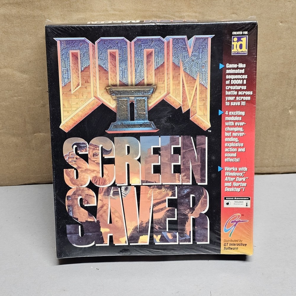 DOOM II Screen Saver PC Software id Software GT Interactive SEALED