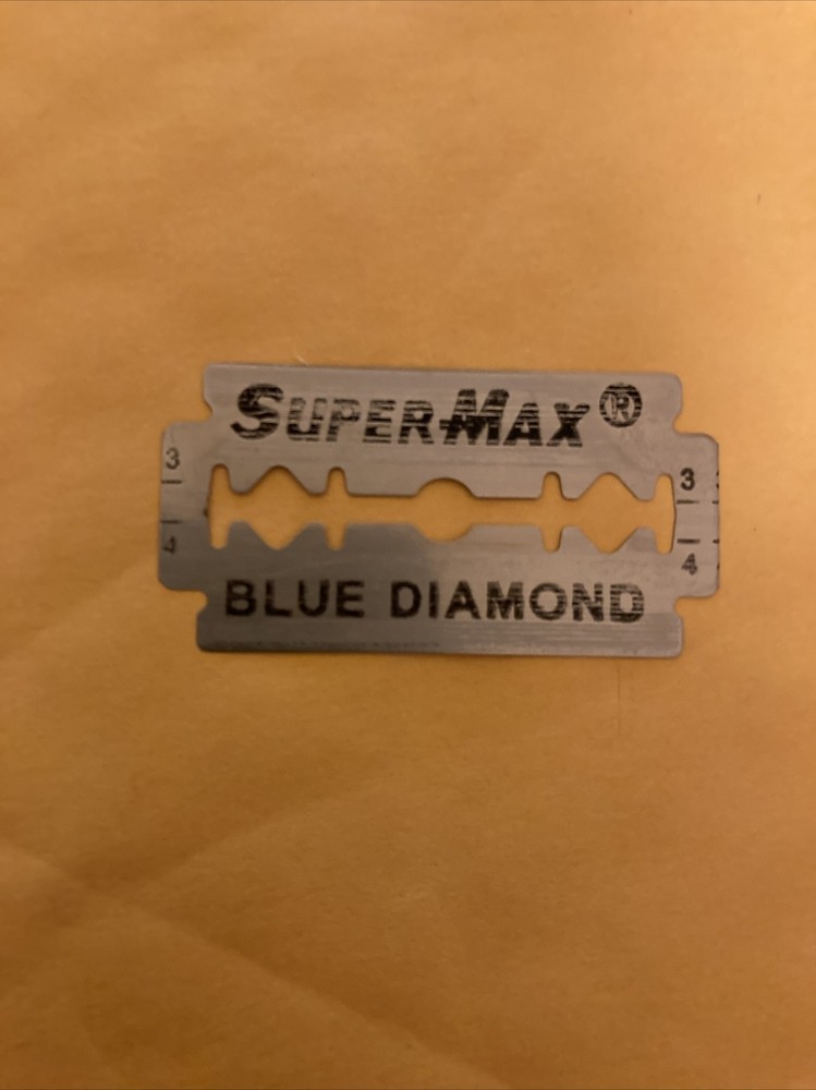 5 Double Edge Razor Blades, Super-Max Blue Diamond