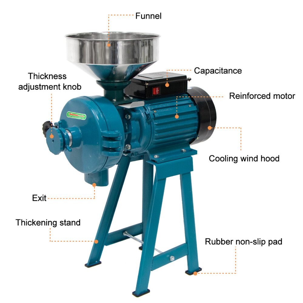 Electric Grain Mill Grinder Corn Grinder 3000W 110V Grinder Machine Flour Mill