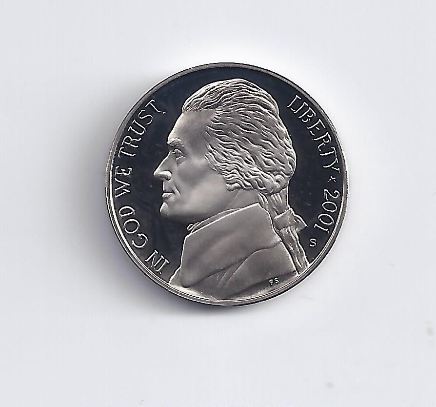 2001-S  PROOF NICKEL