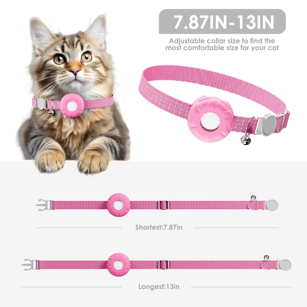 Cat Tracker, Pet Tracker for Cats, Cat GPS Tracker Collar with Safety Elastic...
