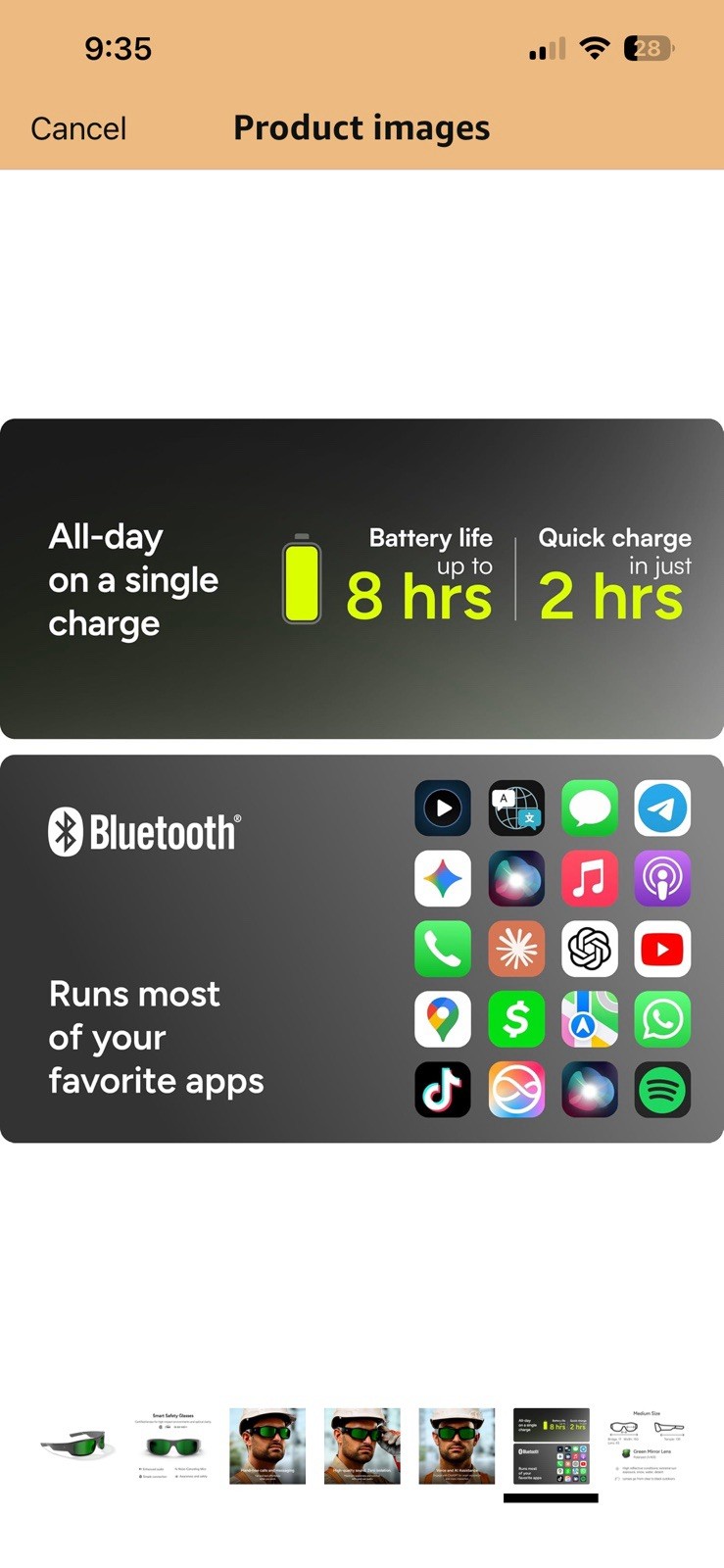 Lucyd Armor Smart Safety Glasses TR90 Frame Light Adaptive Lenses Open Ear Speak