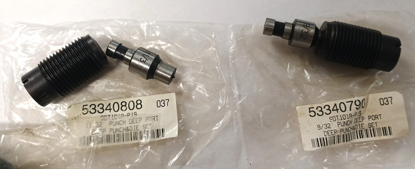 Roper Whitney Set of 5 Punches and Dies Deep port SDT101A