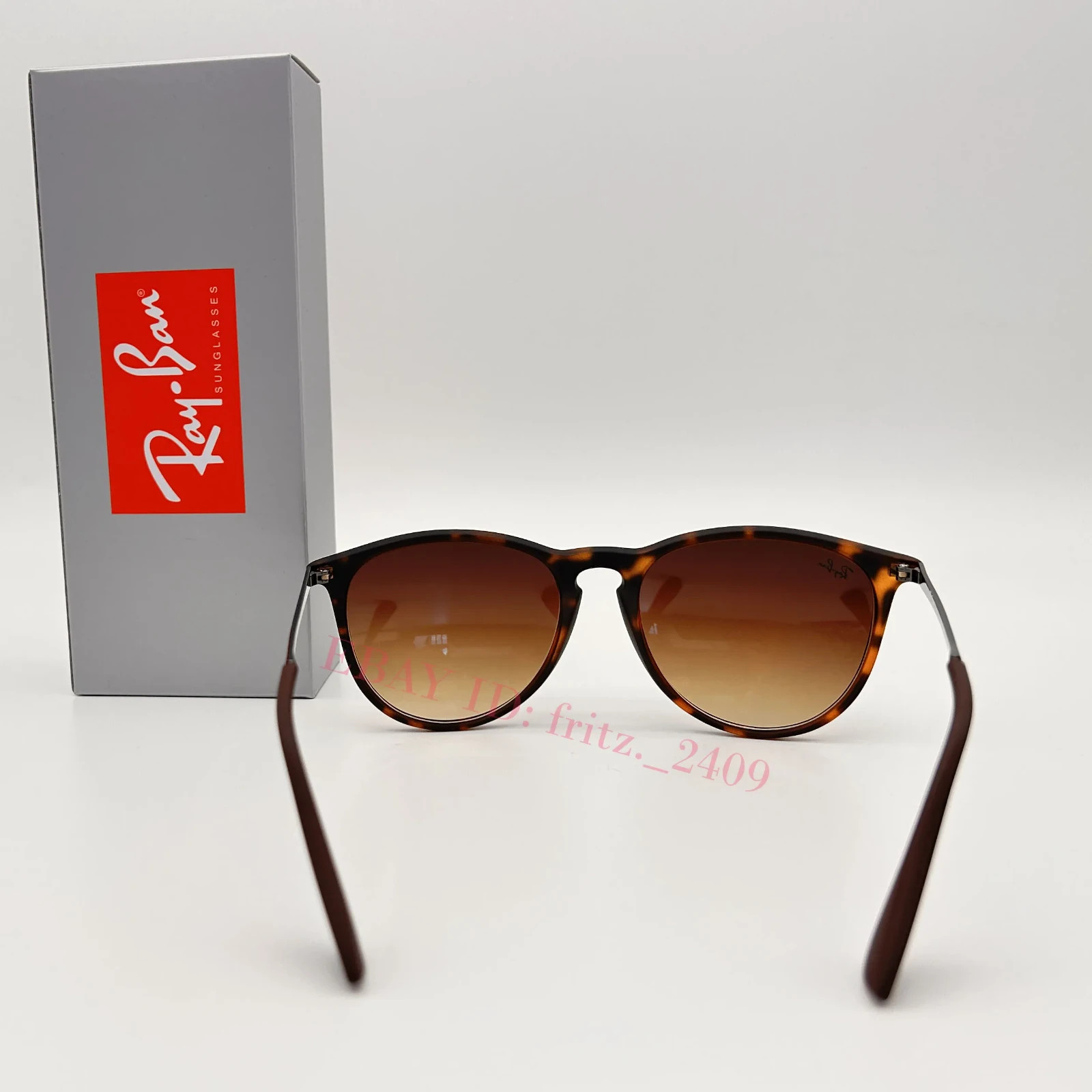 RB4171 Erika by Ray‑Ban: Tortoise Shell Frame, Ombre Brown Lens Sunglasses
