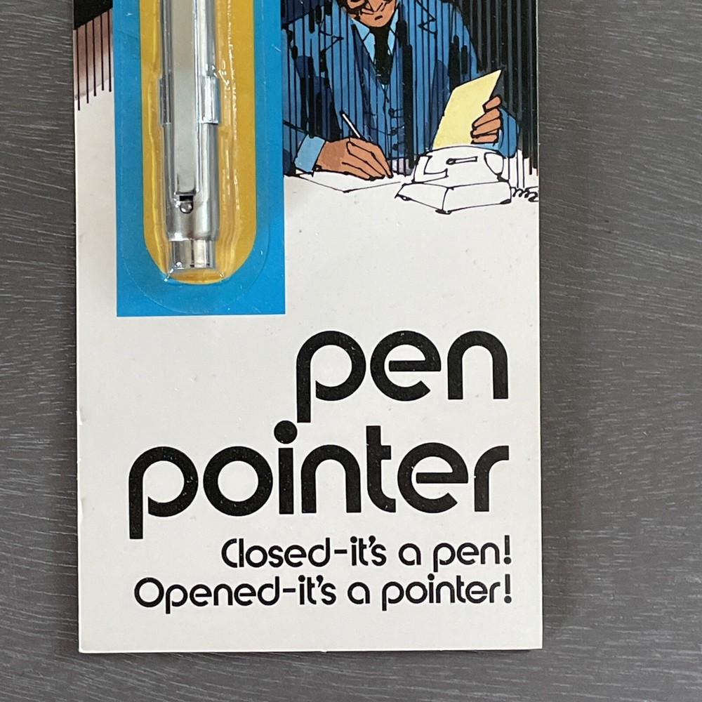 Ozburn Janesville Pen Pointer Extending Ball Point Pen Pointer Silver - NOS