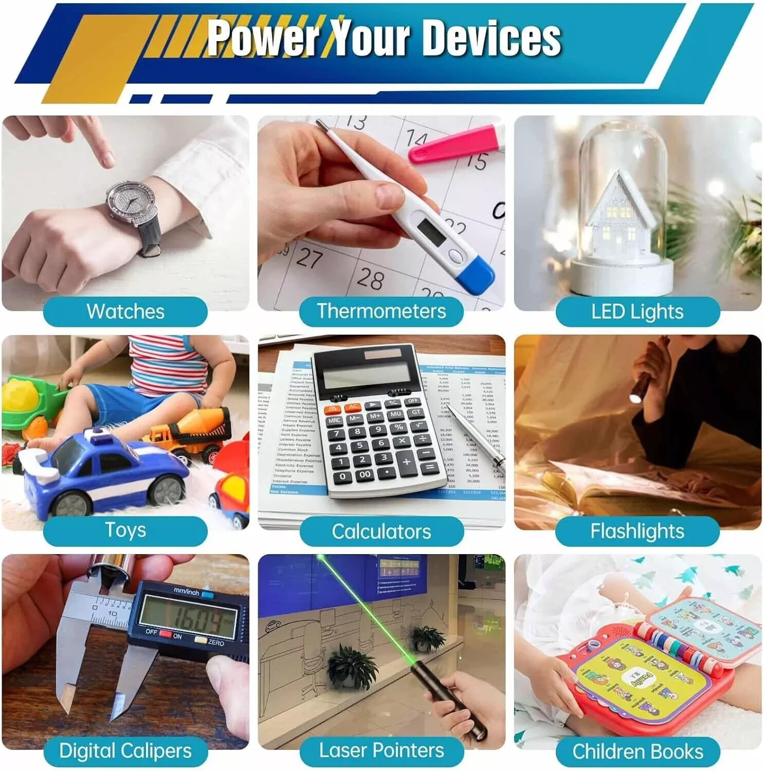 AG13 LR44 A76 357 L1154 SR44 1.5V Button Battery Coin Cell