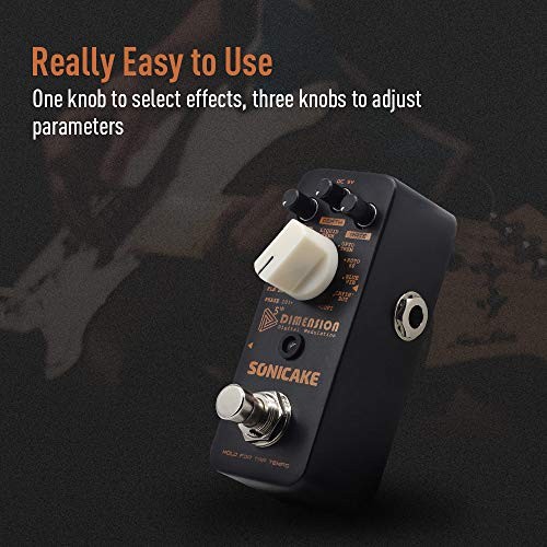 SONICAKE Modulation Pedal Modulation Guitar Pedal Phaser Assorted Colors