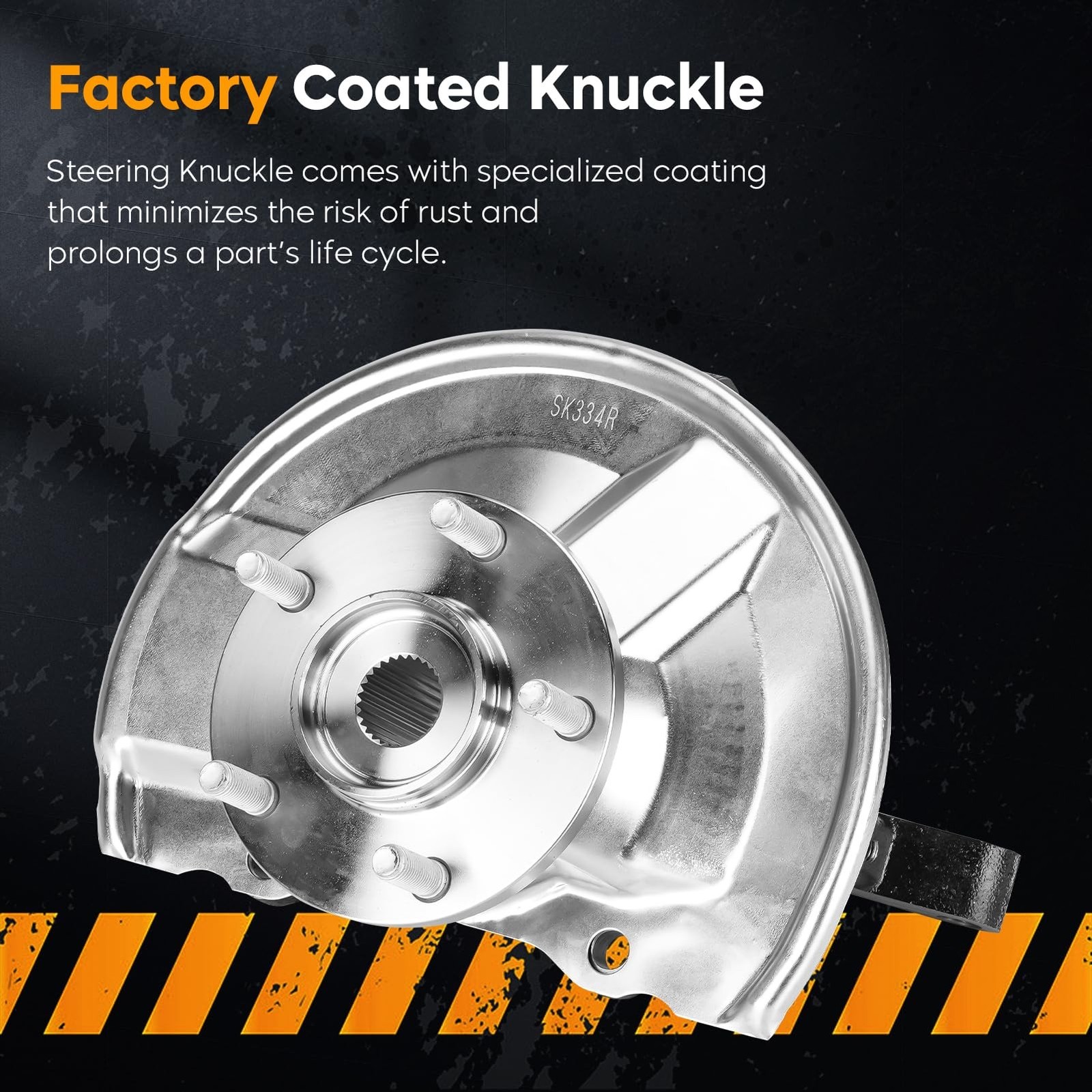 Front Steering Knuckles & Wheel Bearing Hub Assembly Driver and Passenger Sid...