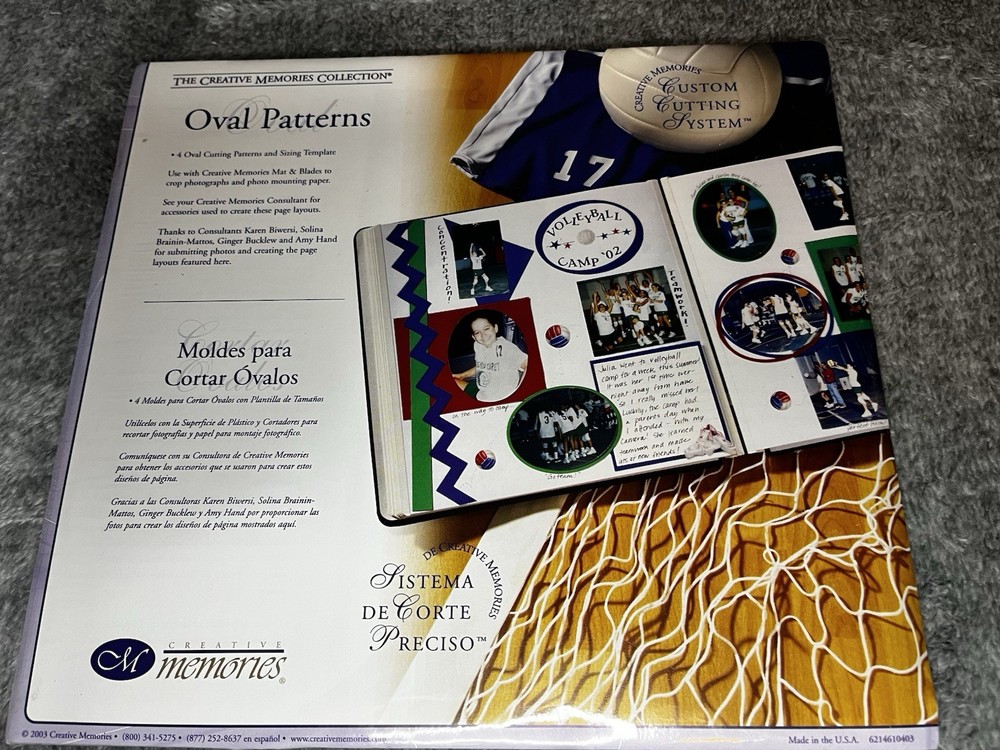 CREATIVE MEMORIES OVAL PATTERNS CUSTOM CUTTING SYSTEM MAKES NEW