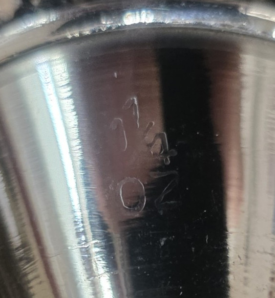 Chivas JIGGER 1oz. X 1.25oz. Cocktail Bar Shot Liquor Stainless Measuring