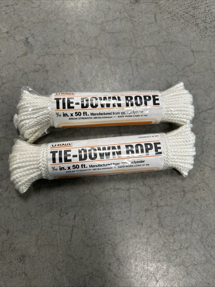 (2) Pack Tie Down Rope 3/16” X 50’ UH10